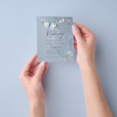 NIEDRIGSTE Butterflies Dusty Blue Wedding Flyer (Gruppe)