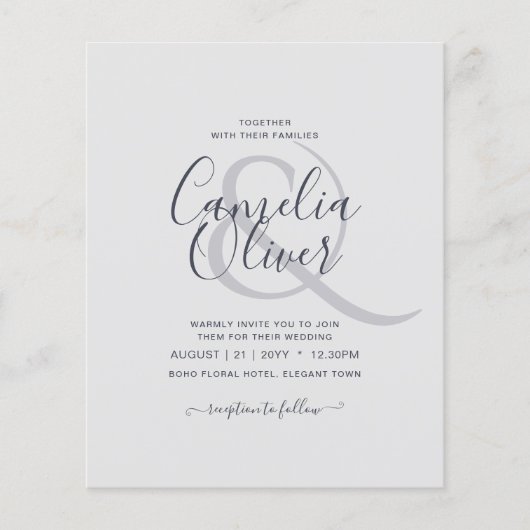 NIEDRIGSTE HAUSHALTSKalligraphie Flyer (Vorne)