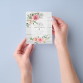 NIEDRIGSTE HAUSHALTSMITTEL Rosenblumen Einladungen Flyer (Gruppe)