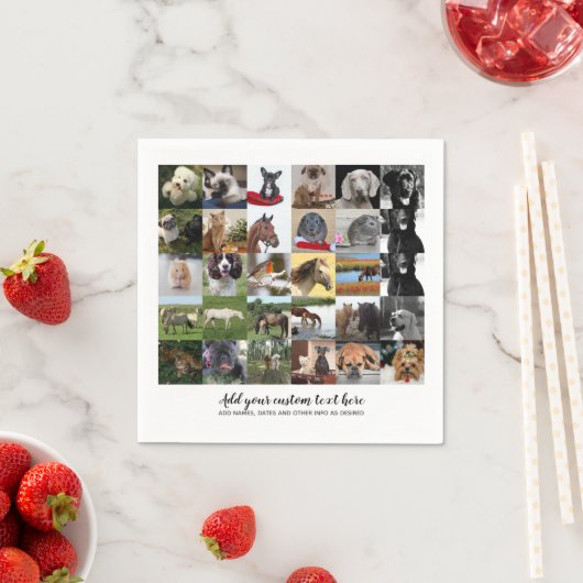 Niedrigste Preise! 35 x FOTO Collage und benutzerd Serviette (Beispiel)