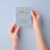 NIEDRIGSTE PREISE Abstrakt Dusty Blue Wedding Flyer (Gruppe)