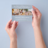NIEDRIGSTE PREISE Dusty Blue Foto Collage Wedding Flyer (Gruppe)