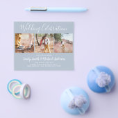 NIEDRIGSTE PREISE Dusty Blue Foto Collage Wedding Flyer (Einzeln)