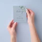 NIEDRIGSTE PREISE Eukalyptus Dusty Blue Wedding Flyer (Gruppe)