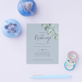 NIEDRIGSTE PREISE Eukalyptus Dusty Blue Wedding Flyer (Einzeln)