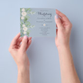 NIEDRIGSTE PREISE Magnolia Dusty Blue Blume Weddin Flyer (Gruppe)