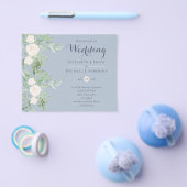 NIEDRIGSTE PREISE Magnolia Dusty Blue Blume Weddin Flyer (Einzeln)