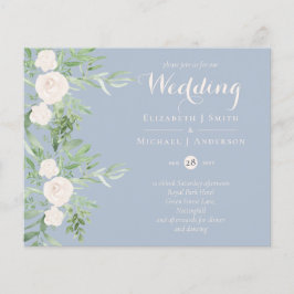 NIEDRIGSTE PREISE Magnolia Dusty Blue Blume Weddin Flyer