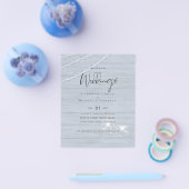 NIEDRIGSTE PREISE Mason Jars Dusty Blue Wedding Fl Flyer (Einzeln)
