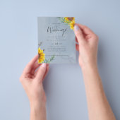 NIEDRIGSTE PREISE Sonnenblumen Dusty Blue Wedding Flyer (Gruppe)