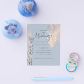 NIEDRIGSTE PRICED Boho Dusty Blue Wedding Flyer (Einzeln)