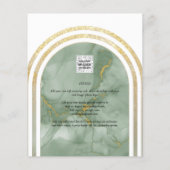 Niedrigster BUDGET All-in-1 Green Gold Marmor Hoch Flyer (Hinten)