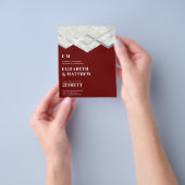 Niedrigster BUDGET Burgund Silver Wedding FLYER (Gruppe)