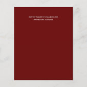 Niedrigster BUDGET Burgund Silver Wedding FLYER (Hinten)