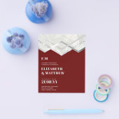 Niedrigster BUDGET Burgund Silver Wedding FLYER (Einzeln)