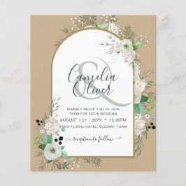 Niedrigster BUDGET White Roses Wedites Arch Flyer