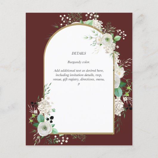 Niedrigster BUDGET White Roses Wedites Arch Flyer (Hinten)