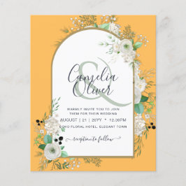 Niedrigster BUDGET White Roses Wedites Arch Flyer