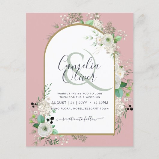 Niedrigster BUDGET White Roses Wedites Arch Flyer (Vorne)