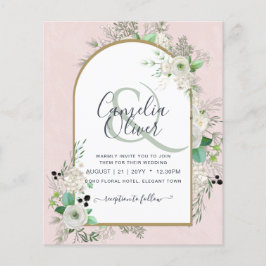 Niedrigster BUDGET White Roses Wedites Arch Flyer
