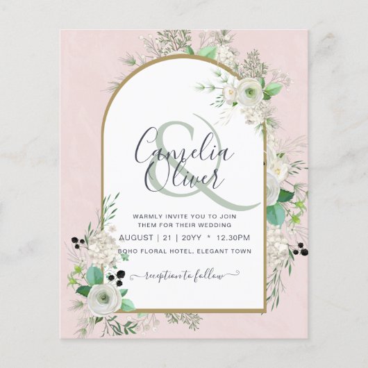 Niedrigster BUDGET White Roses Wedites Arch Flyer (Vorne)