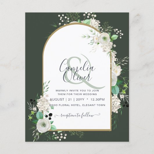 Niedrigster BUDGET White Roses Wedites Arch Flyer (Vorne)