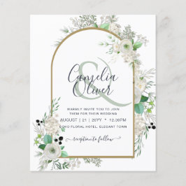 Niedrigster BUDGET White Roses Wedites Arch Flyer