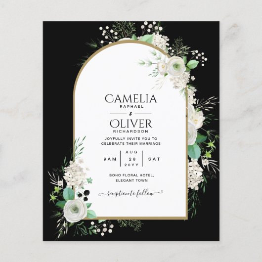 Niedrigster BUDGET White Roses Wedites Arch Flyer (Vorne)