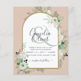 Niedrigster BUDGET White Roses Wedites Arch Flyer