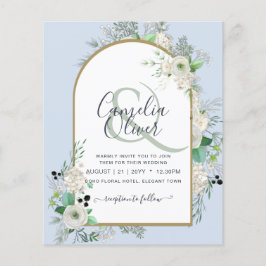 Niedrigster BUDGET White Roses Wedites Arch Flyer