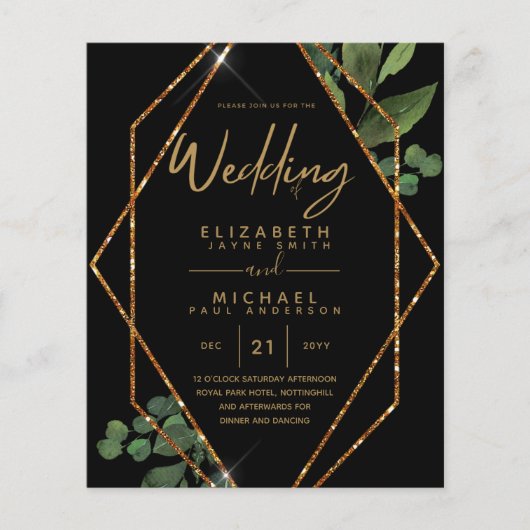 Niedrigster Haushalt Einladungen für Hochzeiten FL Flyer (Vorne)