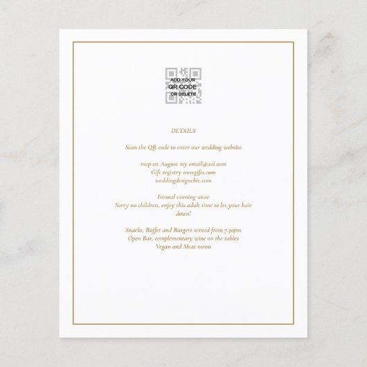 Niedrigster HAUSHALT Gold Text Script Elegant Mode Flyer (Hinten)