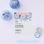 Niedrigster Haushalt Hochzeitsblumen FLYER Blauer  (Einzeln)