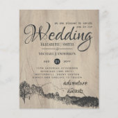 Niedrigster Haushalt Rustikale Berge Hochzeit Einl Flyer (Vorne)