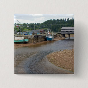 Niedrigwasser an der Bay of Fundy in St. Martins, Button