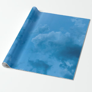 Niedrigwinkelaufnahme blauer Wolken Geschenkpapier
