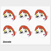 Nieko-Wureiker Runder Aufkleber (Blatt)