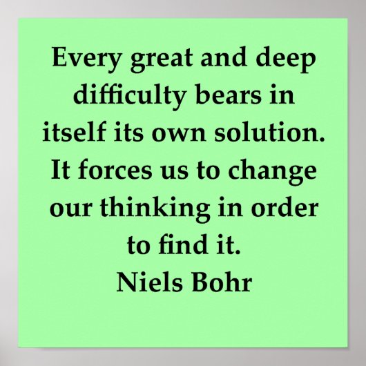 niels bohr quote poster (Vorne)