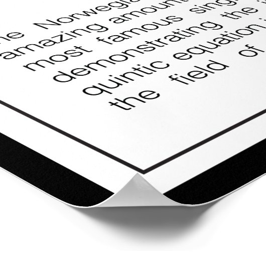 Niels Henrik Abel Poster (Ecke)