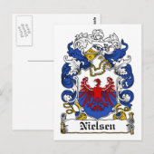 Nielsen Familienwappen Postkarte (Vorne/Hinten)