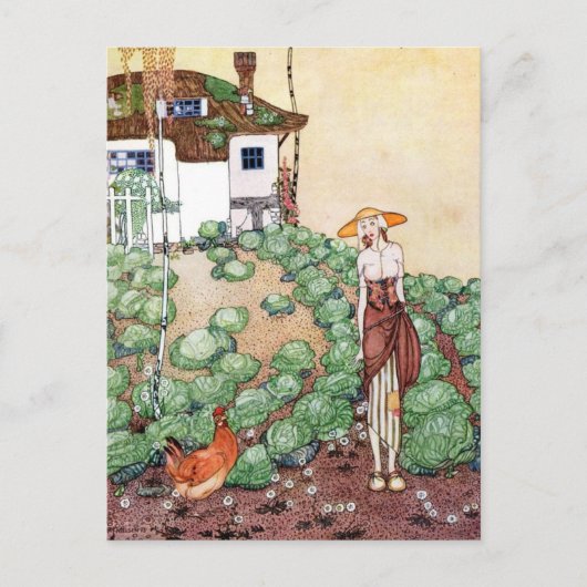 Nielsen in Pulver und Crinoline Postkarte (Vorderseite)