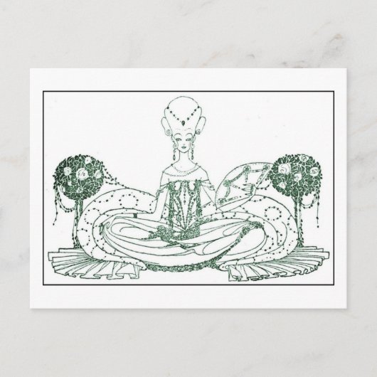 Nielsen in Pulver und Crinoline Postkarte (Vorderseite)