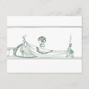 Nielsen in Pulver und Crinoline Postkarte