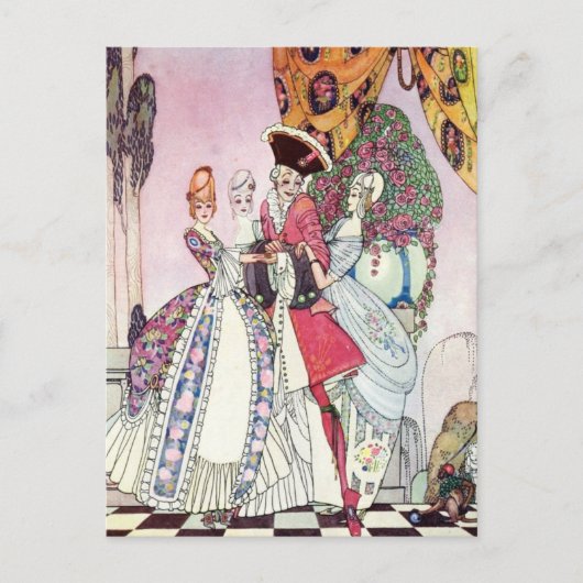 Nielsen in Pulver und Crinoline Postkarte (Vorderseite)