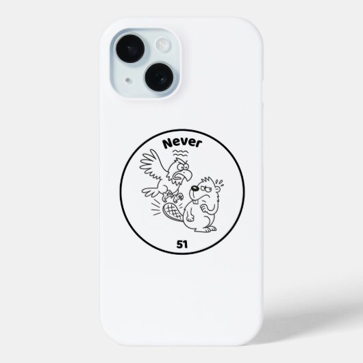 Niemals 51 Biber gegen Adler Case-Mate iPhone Hülle (Rückseite)