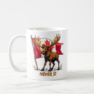 Niemals 51, Elch, kanadischer Ahornblättriger Ahor Kaffeetasse