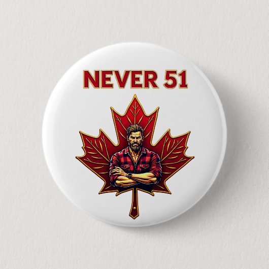 Niemals 51, Kanadas Ahornleaf, Kanadischer Mann, Button (Vorderseite)