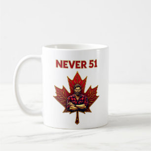 Niemals 51, kanadisches Ahornblätterblatt, stark Kaffeetasse