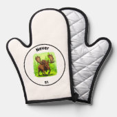 Niemals 51 Ofen-Mitt Ofenhandschuh (Vorderseite/Rückseite)