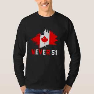 Niemals 51. Staat Kanada Kanadische Flagge Vintage T-Shirt